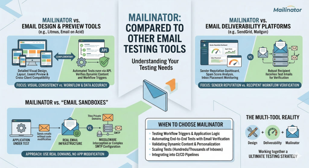 Mailinator vs other options infographic