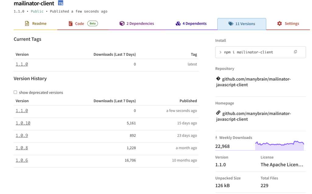 Mailinator client Ruby Javascript