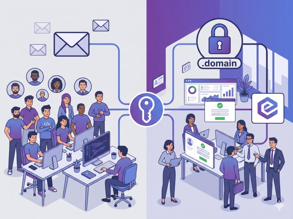 public vs private email testing